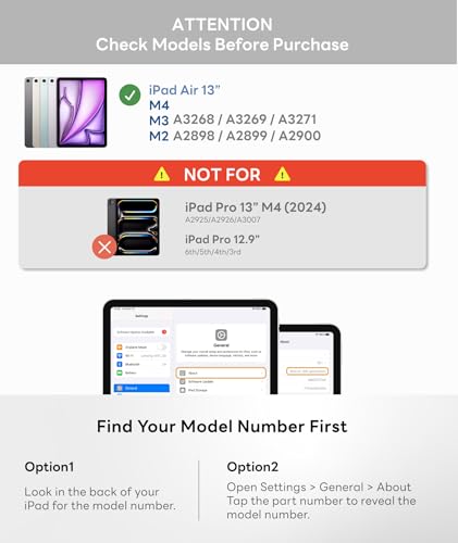 Image of EIP Magnetix Keyboard for iPad Air 13 in M4 /M3 /M2 | Magnetic Detachable Cover with Precision Trackpad, 7-Color Backlit Keys, Slim Protective Smart Folio, Auto Sleep /Wake Support