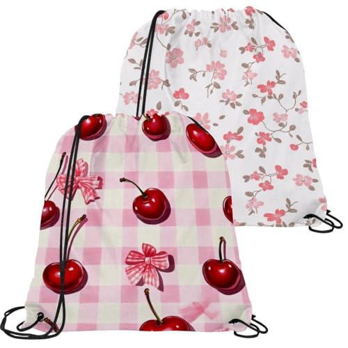 Sac cordon étanche lot de 2 rose grid arc pour sport et gym