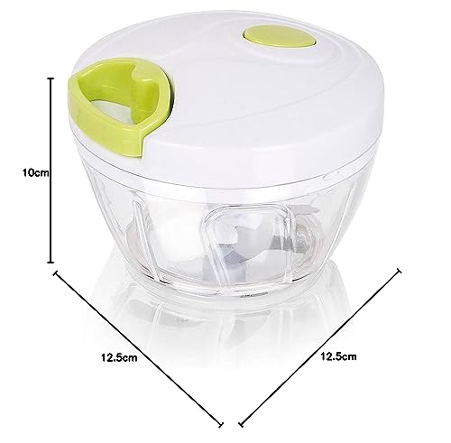 RevolutionLine - Picadora manual de alimentos, trituradora de verduras, minipicadora para trocear frutas | Cortador de Carne y Verduras | Picadora Manual de 3 cuchillas con Cuerda | Capacidad: 400ml - imagen 9