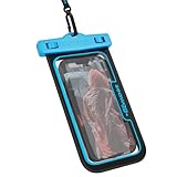 Pochette etanche smartphone SEAWAG Pochette Etanche pour Smartphone Taille IPX8 Universelle – Plongée, Piscine, Plage, Kayak – Bleu/Noir, Lot de 1