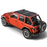 Savadicar Mesh Shade Top, Roof Sunshade Cover for 2018-2023 Jeep Wrangler JL JLU 4XE 4 Door, UV Protection & Heat Reduction for Enhanced Comfort on The Road, Durable Polyester, Black