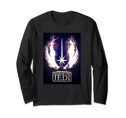 T-shirt Star Wars Tales of the Jedi manches longues en coton premium avec emblème sérigraphié
