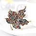 songbowen Water Drill Maple Leaf Brooch Women's Fashion Crystal Brooch Retro Yellow Orange Crystal Large Maple Leaf Brooch Autumn Jewelry Gift, Scarf Buckle Flower Brooch Chest Pin Chest Decoration