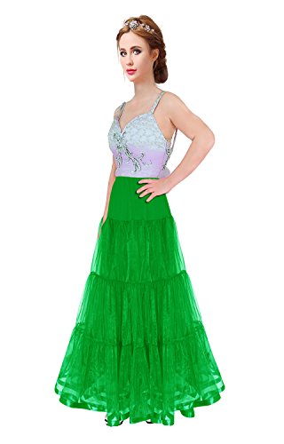 Image of Women's Floor Length Wedding Petticoat Long Underskirt for Formal Dress S-3XL