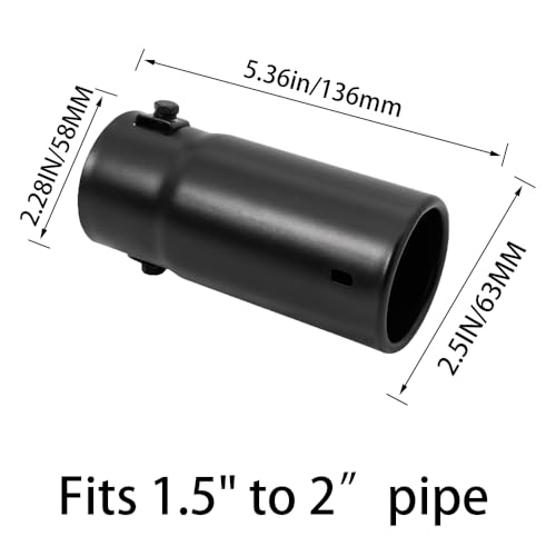 Image of Car Universal Exhaust Tips Stainless Steel Fit 1.5 to 2 Inch Car Exhaust Pipe Modification Tail Throat Tail Pipe Steel Motorcycle Exhaust Tips