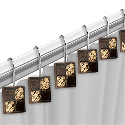 Popular Bath 713176 Zambia Collection, Shower Curtain Hooks, Chocolate, 12 Count #TOP1