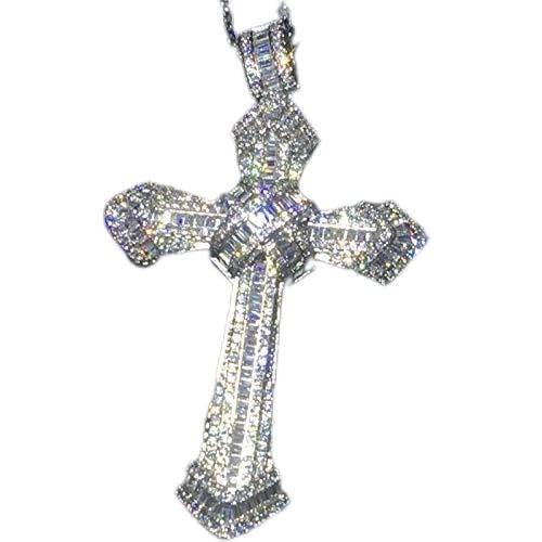 Pendentifs de luxe grande croix en argent 925 le cadeau de mariage inoubliable