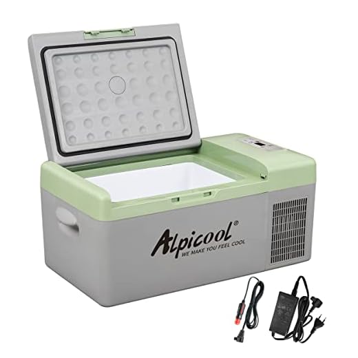 Alpicool Y16 15L Mini Nevera de Coche portátil Eléctrica 12/24V CC Refrigerador de Coche para Hogar Aire Libre Camping, Viajes, Automóvil Enfriamiento de -20ºC a +20ºC