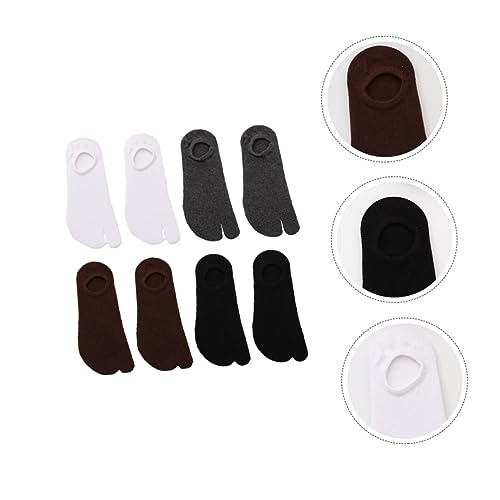Calcetines para hombre tabi de algodón invisibles y cómodos tipo calcetín oculto pack 4 3