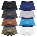 Cobee 8 Stück Jungen Boxershorts Unterhosen,Pantys Unterwäsche Baumwolle Boxershorts Weich und stilvoll für 100-140cm Jungen(L)
