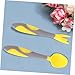ORFOFE 1 Set Training Tableware Non Slip Grip Fork and Spoon Utensils for Yellow Bendable Design Smooth Edges for Easy Eating