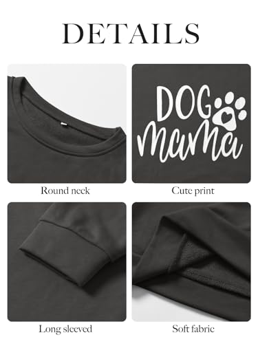 Mk Shop Limited Dog Mom Sweatshirt For Women Cute Dog Paw Graphic Long Sleeve Pullover Blouse(S-2Xl) thumb #4
