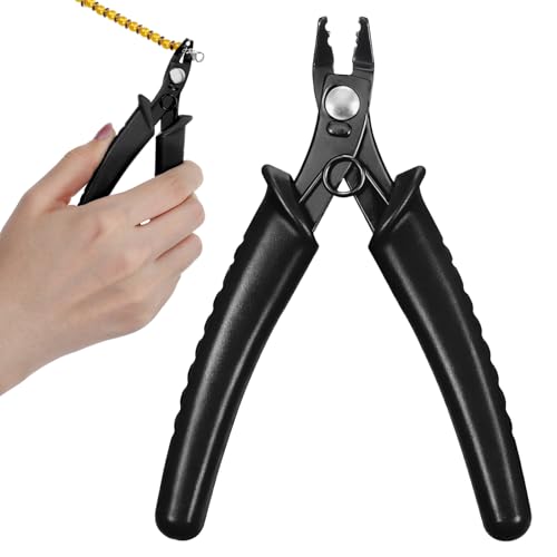 Bead Crimper for Jewelry Making Jewelry Crimper Tool Beading Pliers Tool Jewelrys Pliers With PVC Handle for Beading Earring Necklace Bracelet DIY Jewelrys Making
