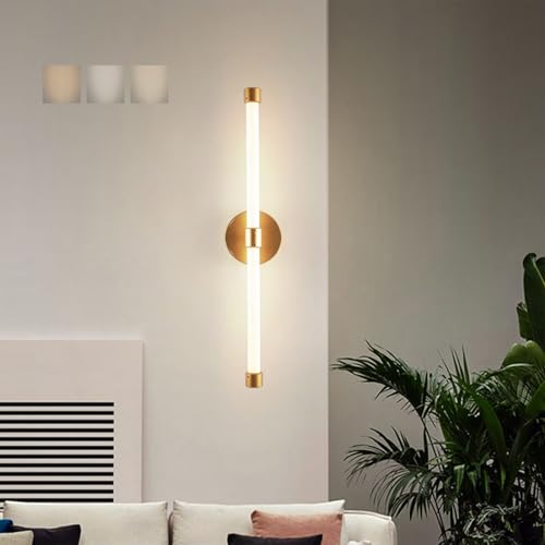 LED interior apliques de pared lineal moderno con iluminación tricolor regulable para dormitorio