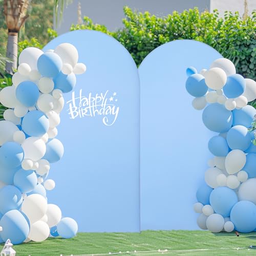 Housses pour arche de mariage bleu layette lot de 2 de 2,2 m extensibles
