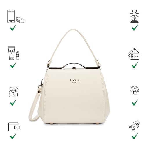 Image of Lavie Luxe Women's Fluff25 Frame Satchel Handbag | Satchel Bag for Work | Ladies Purse | Stylish Shoulder Bag | Gift For Women
