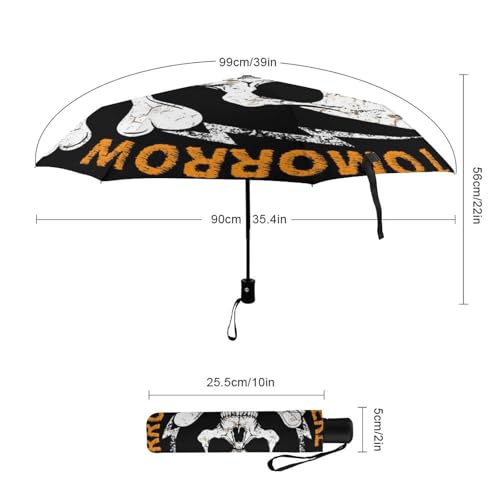 Parapluie pliant cheval aquarelle robuste à ouverture automatique