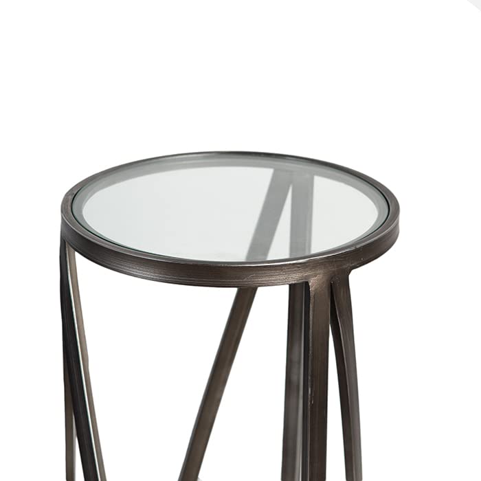 Lampadario in metallo e vetro fumé lucido 5 globi, L. 100 x H. 120 cm