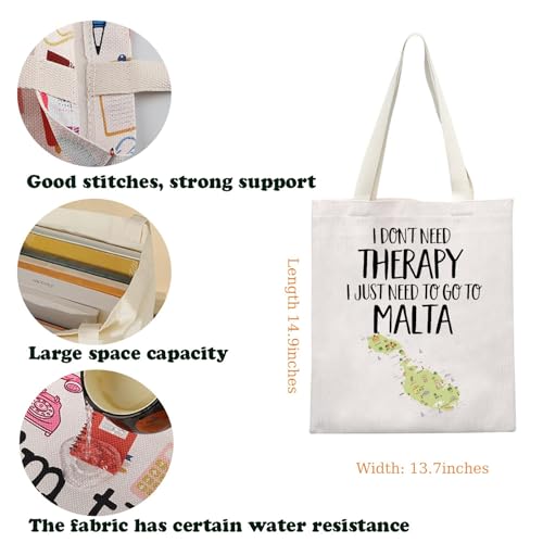 KUIYAI Malta Trip Tote Bag Malta Vacation Lover Gift Travel To Malta Canvas Bag Malta Souvenir Gift Holiday Getaway Gift2