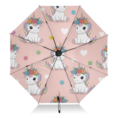 Parapluie pliable licorne GAIREG pour trajets quotidiens et voyages sous la pluie ou le soleil
