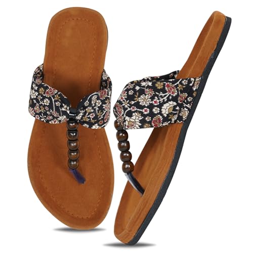 Image of Women's Slippers | Comfortable Flat Chappals for Women with Bow Detail | Stylish Casual Chappals, Trendy Summer Sandals, Comfortable Footwear for Daily Use