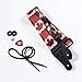 KLIQ Vintage Woven Guitar Strap for Acoustic and Electric Guitars + 2 Free Rubber Strap Locks, 2 Free Guitar Picks and 1 Free Lace | Terylene Printed | Maple Leaf