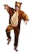 Boland - Erwachsenen-Kostüm Bär, verschiedene Größen, Kapuzen-Overall aus Plüsch, Tiermotiv, Reisverschluss vorne, Teddy, Braunbär, Karneval, Fasching, Mottoparty