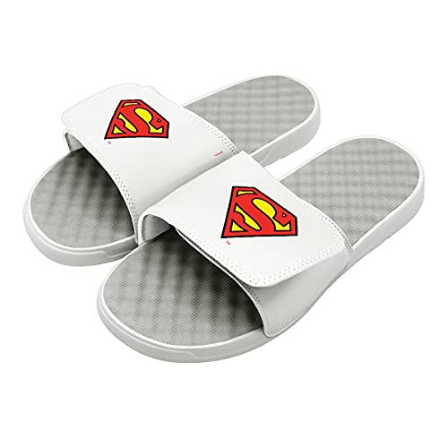ISlide Superman Classic Logo Sandals - Great White, Size 7