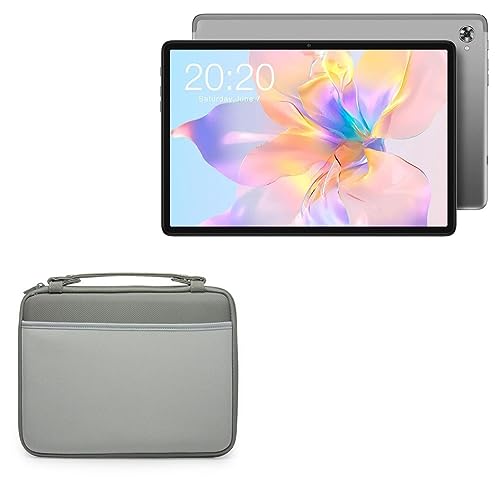 BoxWave Case Compatible with Teclast P40HD - Hard Shell Briefcase, Slim Messenger Bag Briefcase Cover Side Pockets - Pewter