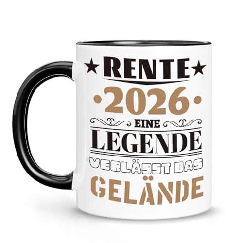 Belillpipi Geschenk zum Ruhestand für Männer, Geschenkidee mit lustigem Spruch, Keramik Kaffeetasse zum Ruhestand 2026, Abschiedsgeschenk für Kollegin, Kollegen, Chef, Rentner