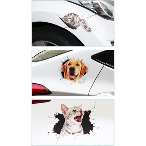 Image of Cat Decals for Cars, Car Sticker 3D Simulation Cute Cat Scratches to Cover The Body Sticker, Bumper Stickers, Decals and Magnets, Automotive Decals