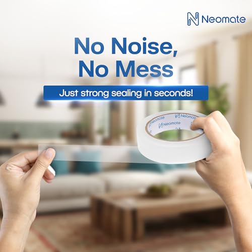 Image of Neomate Low Noise Cello Tape | 1 Inch (24mm x 65m), Transparent | Set of 3 | Multipurpose Adhesive Tape for Office, Home, and Craft Projects