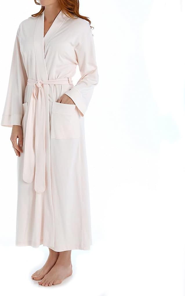 P-Jamas Women's Butterknits Long Wrap Robe 355660 S Pink
