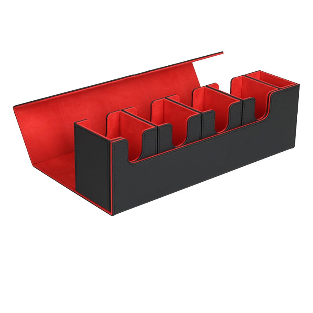 Scatola per mazzi di carte, scatola per carte da g Card Deck Box, 5 in 1 Card Storage Case,Card Organizer Magnetic Card Storage Box