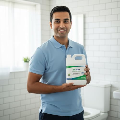 Image of Natural Toilet Cleaner 5L with Probiotic and Enzyme Based Formula for Deep Cleaning, Stain and Odor Control, Eco Friendly Bathroom Cleaner with Low Fume Composition for Regular Use