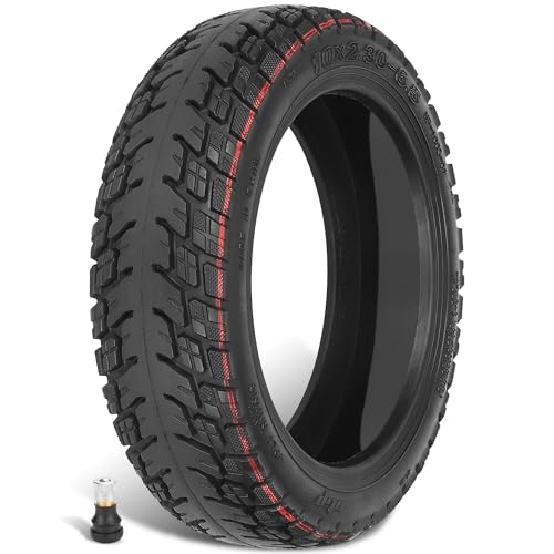 Felixstory 10x2.30-6.5 Vacuum Off Road Tire With Sealant, Fit for NIU KQi2 Pro Electric Scooter, Replacement Front Rear Tire, Self-repairing, Non-slip, Explosion Proof 1pc
