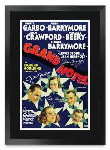 Memorabilia de Grand Hotel 1932 con foto firmada de Greta Garbo enmarcada