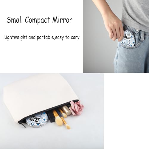 Espejo compacto redondo para maquillaje 2.75 pulgadas miniatura 6