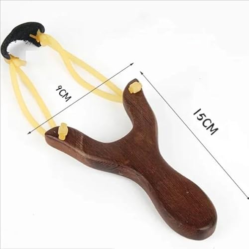 GQ Hand Carved Slingshot Wooden Sling Shot (Brown)