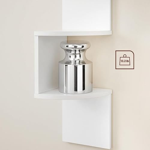 Vasagle Corner Shelf Wall Mount, 5-Tier Floating Corner Bookshelf, Plant Shelf For Bedroom, Living Room, Bathroom, Home Office, Classic White Ulbc72Wt #TOP5