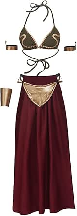 Amazon.com: MyheroCos Princess Leia Cosplay Costume Slave Girl Dress