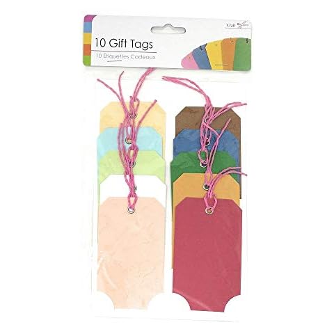 10 Multi Coloured Gift Tags (Each Tag is 100mm x 60mm approx.) Cover