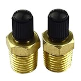 Material: Metall FLAMEER Paar 1/4 NPT Luft Kompressor Tank Füllen Ventil Autoventil Mit Kunststoffkappe Für Auto LKW PKW