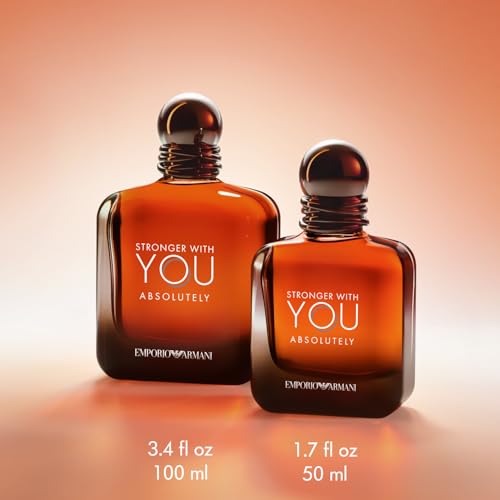 Armani Beauty - Stronger With You Absolutely - Parfum - Cologne for Men - Spicy Ambery Gourmand Men’s Fragrance – Rum Accord, Cedarwood, Lavendar & Vanilla Notes - 3.4 Fl Oz