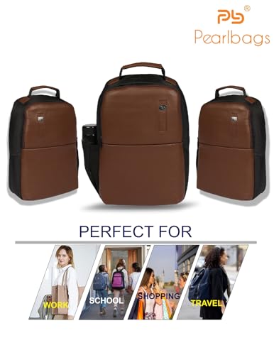 Image of Litmus Anti Theft Faux Leather Water Proof Laptop Backpack /Classic Backpack /School & College Backpacks