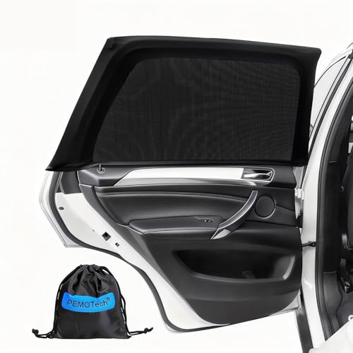 Car Window Shades(2 Pack)-Side Window Sun Shades, UV Protection Breathable Spandex Baby Window Covers, Universal Fit Most of Cars, Protect Privacy for Family (27.2'x39.8') Black