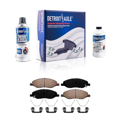 Image of Detroit Axle - Front Brake Pads for 2009 2010 2011 Nissan Versa Ceramic | Brake Pads with Hardware Replacement