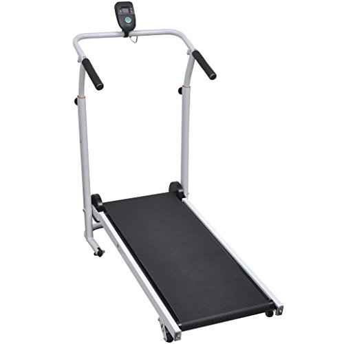Festnight Mini tapis de course pliable Sport Fitness ?t Moulin à pédale Treadmill 100 x 53 x 105 cm Noir – Image 3