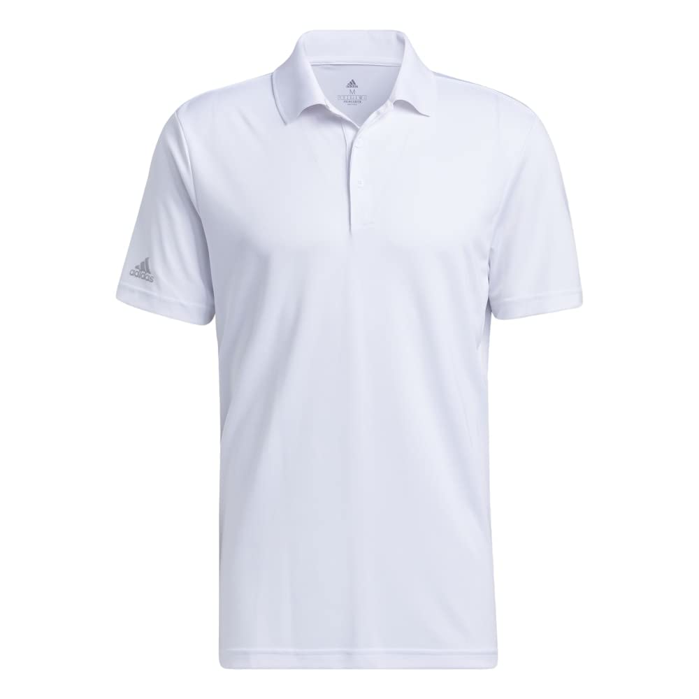 adidas Golf Men's Performance Primegreen Polo Shirt, White, Medium