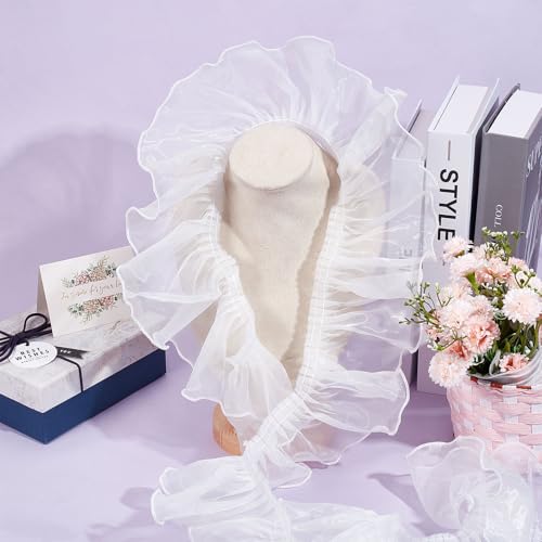 Garnitures en dentelle et mousseline à volants de haute qualité - 7